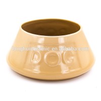 embossed large custom ceramic dog bowl stoneware pet feeder